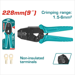 TOTAL 棘輪式壓接鉗 9吋 1.5-6mm² (THCPL1506)