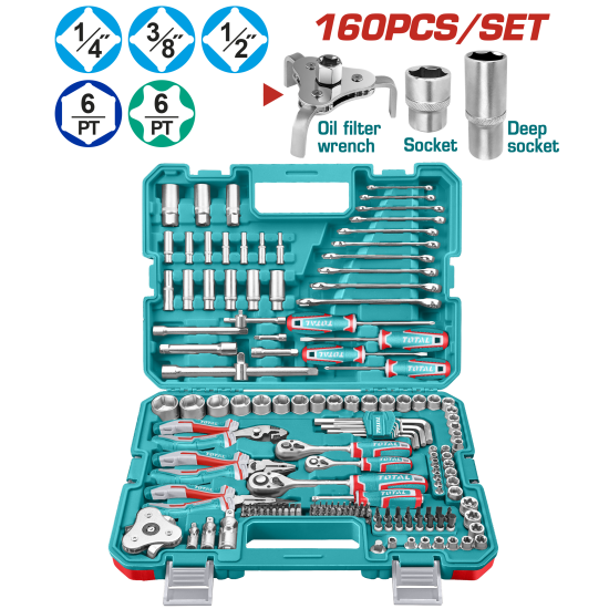 TOTAL 160件手工具組 (THKTHP61607)