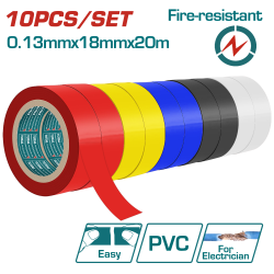 TOTAL  PVC電工膠帶 10入 (THPET1013)