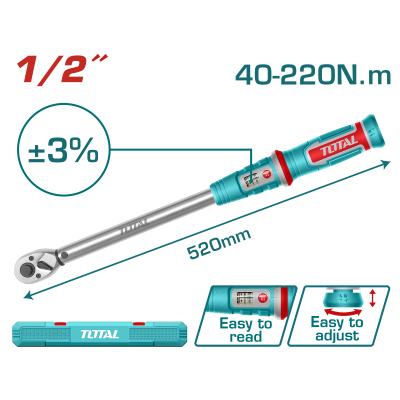 TOTAL 4分 預設式扭力扳手 (THPTW1220N6)