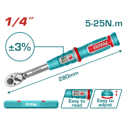 TOTAL 2分 預設式扭力扳手 (THPTW1425N8)