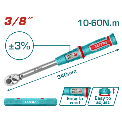 TOTAL 3分 預設式扭力扳手 (THPTW3860N6)