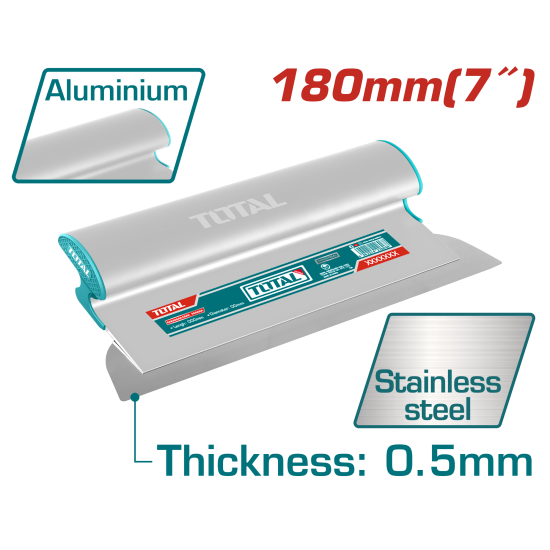 TOTAL 鋁柄不鏽鋼刮刀-7吋 (THSCL00701)