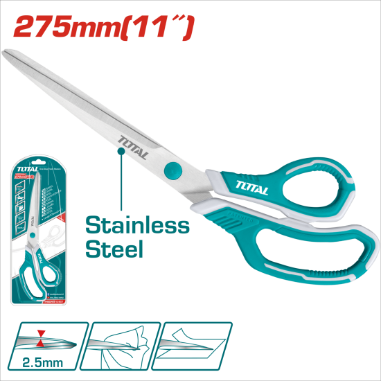 <停產> TOTAL 不銹鋼剪刀 275mm (THSCRS812801)