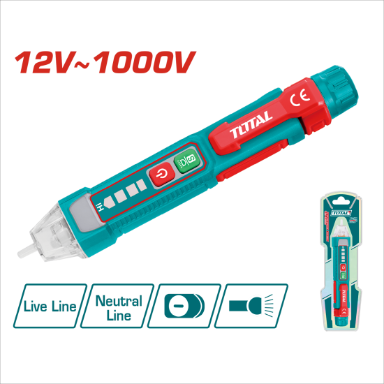 <補貨中> TOTAL 非接觸式測電筆 12V~1000V  (THT100091)
