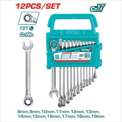 固定頭棘輪板手組套 12件 8~19mm(THT102RK0126)