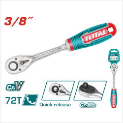 TOTAL 3分棘輪扳手/3/8" (THT106386)
