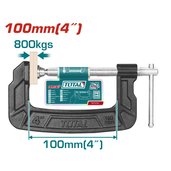 TOTAL 4吋G字夾 (THT13141)
