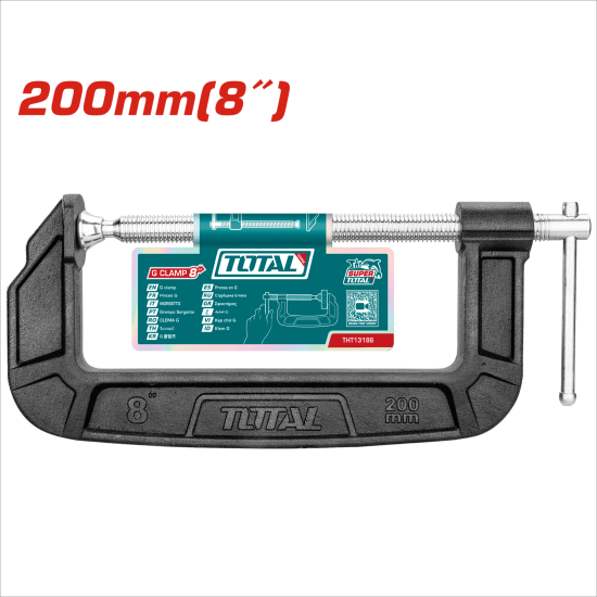 TOTAL 萬力C型夾 8吋 (THT13186)