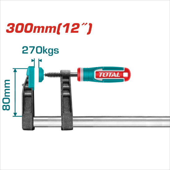 TOTAL 強力F夾具 80*300mm (THT1320801)
