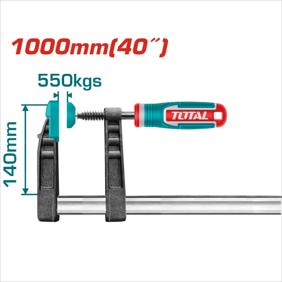 TOTAL 強力F夾具 140*1000mm (THT1321401)