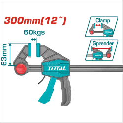 TOTAL 重壓槍型夾具 12吋 (THT1340602)
