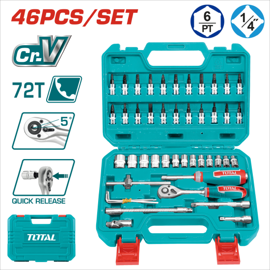 TOTAL 2分套筒組 46PCS (THT141462)