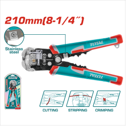 TOTAL 自動剝線鉗/三合一 多功能壓接鉗 (THT15246)