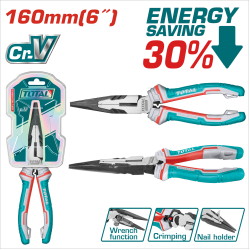 TOTAL 6吋雙色省力尖嘴鉗 (THT220606S)