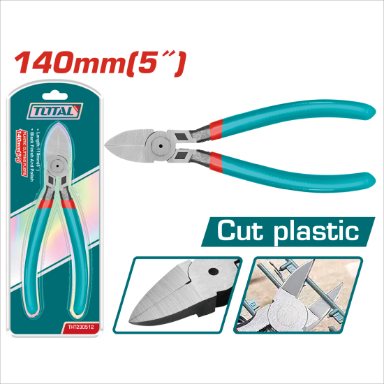 TOTAL 5吋塑膠斜口鉗 140mm (THT230512)