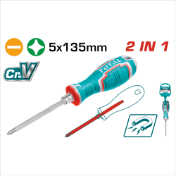 TOTAL 長型二合一螺絲起子組 (THT250226)