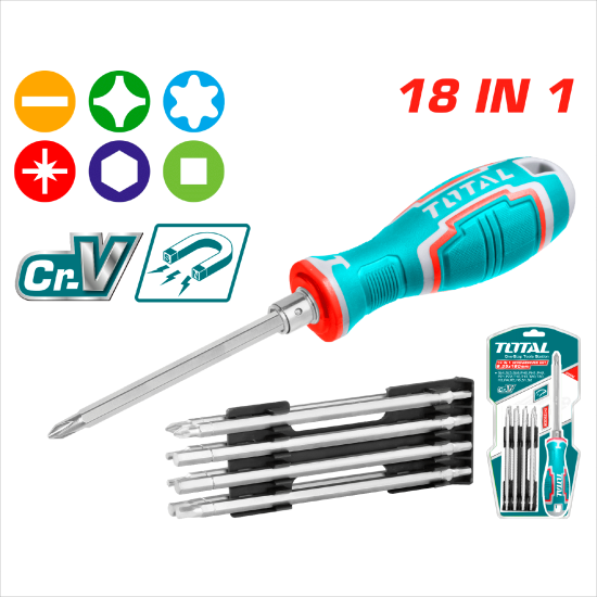 TOTAL 螺絲起子組套裝 18合1 (THT250236)