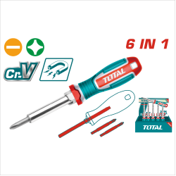 TOTAL 6合1螺絲起子組套裝 (THT2506076)