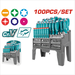 TOTAL 100件螺絲起子組套 (THT2506100)