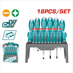 TOTAL 18件螺絲起子組套 CR-V材質 (THT250618)