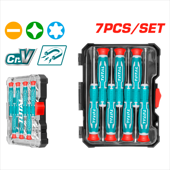 TOTAL 精密螺絲起子組套 7PCS (THT250726)