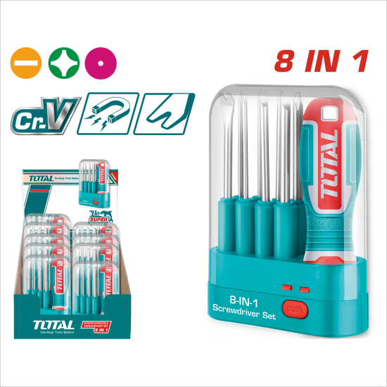 TOTAL 可替換螺絲起子組 9pcs (THT250906)