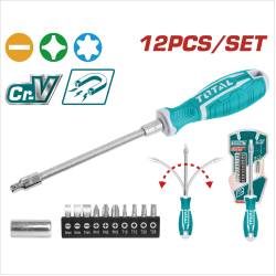 TOTAL 軟軸起子套裝組 12件 (THT250FL1206)