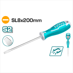 TOTAL 螺絲起子 一字起子 SL8*200mm (THT268200)