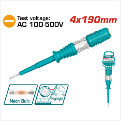 TOTAL 專業測電筆 交流100-500V (THT291908)