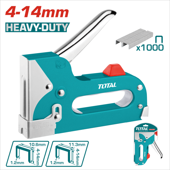 TOTAL 超強力手動釘槍 二合一 4-14mm (THT31142)