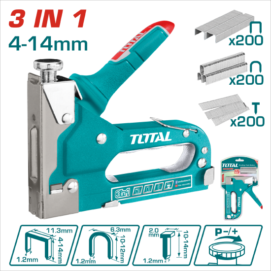 TOTAL 手動釘槍 三用途 (THT31143) 