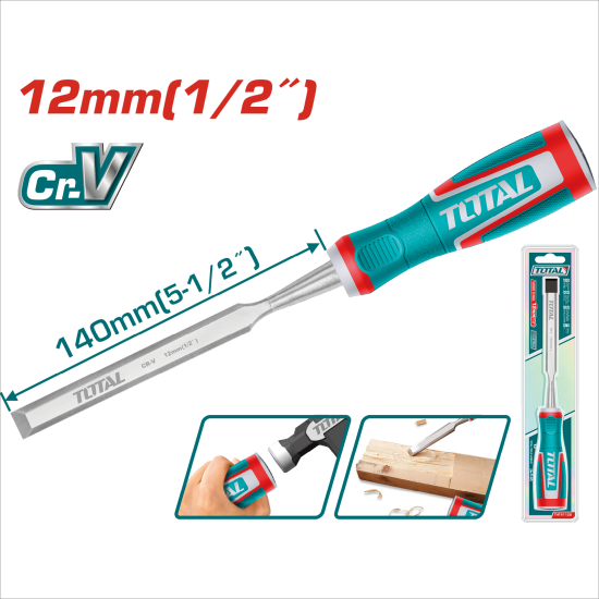 TOTAL 木工鑿刀 雕刻刀 12mm (THT41126)