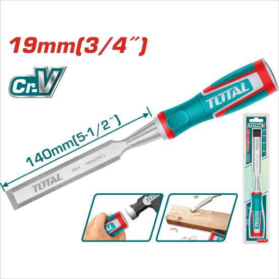 TOTAL 木工鑿刀 雕刻刀 19mm (THT41196)