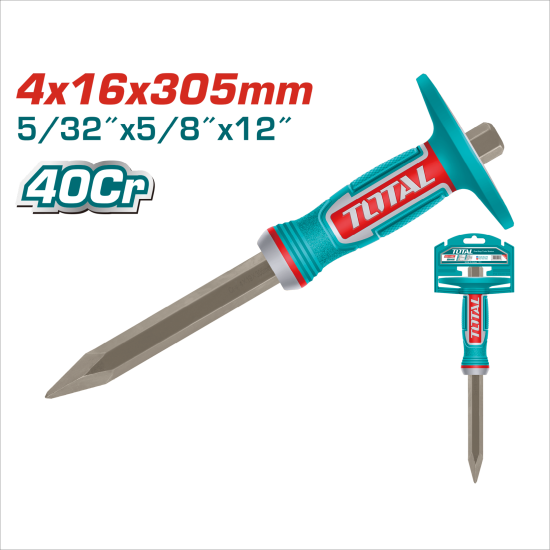 TOTAL 手握尖鑿子 4*16mm (THT4530416)