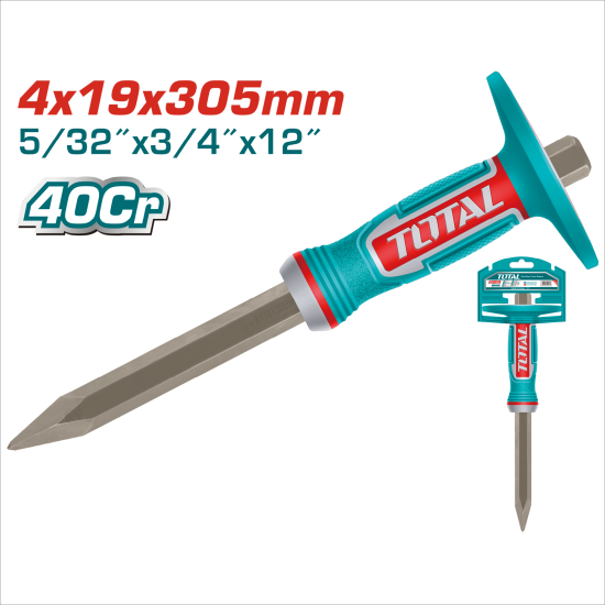 TOTAL 手握尖鑿子 4*19mm (THT4530419)