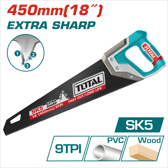 TOTAL  手板鋸 450mm (THT55188)