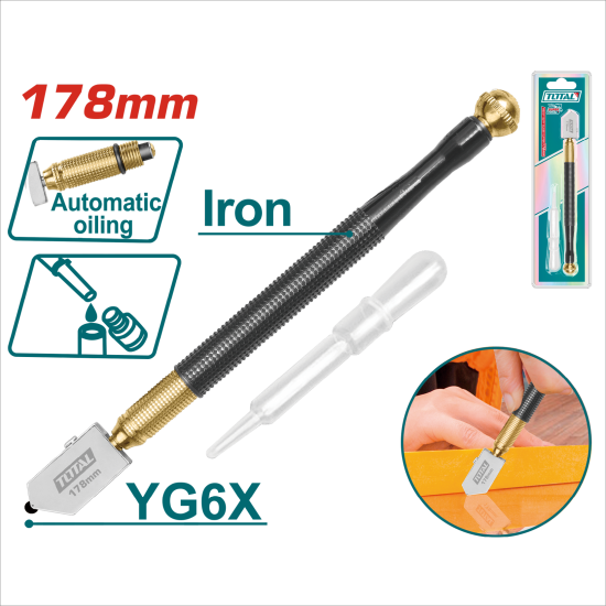  TOTAL 注油玻璃刀 178mm (THT561781)