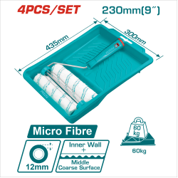 TOTAL 超細纖維滾筒刷組套 9吋 (THT811223041)