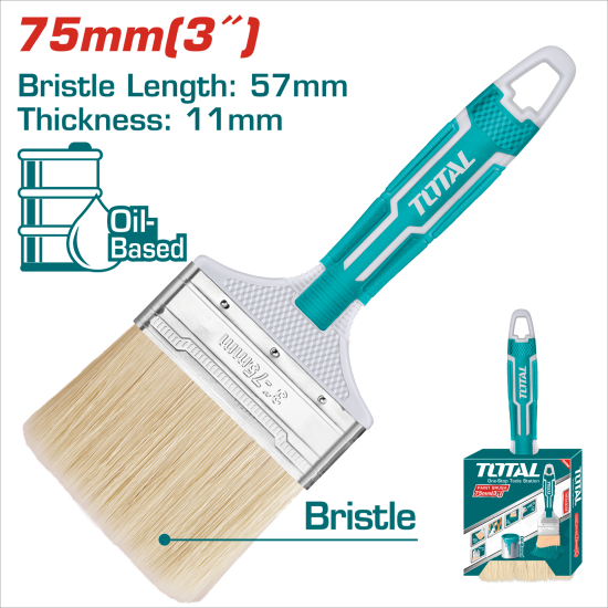 TOTAL 3吋薄型塑膠柄油漆刷 (THT843036)