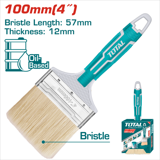 TOTAL 4吋薄型塑膠柄油漆刷 (THT843046)