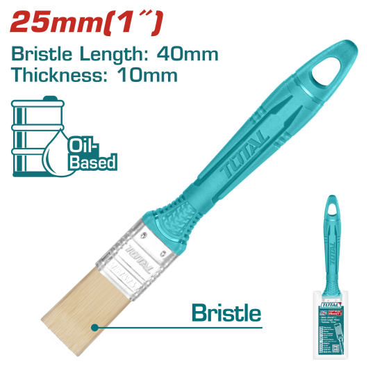 TOTAL  高級長柄油漆刷 25MM 1吋 (THT845016)