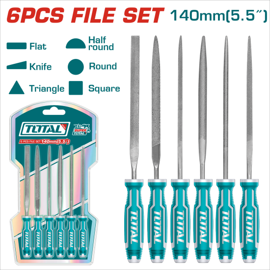 TOTAL 6件銼刀組套 (THT91462)