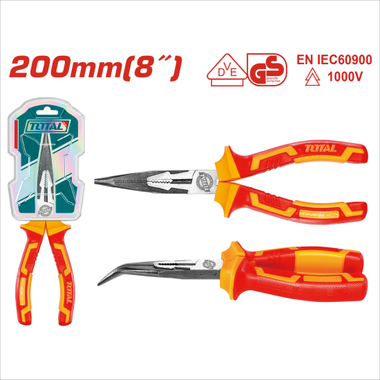  TOTAL 8吋電工彎嘴鉗 (THTIP2481)