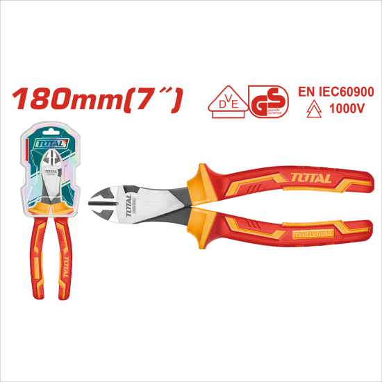 TOTAL 7吋電工省力斜口鉗 (THTIP2571)