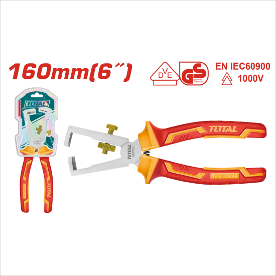 TOTAL 絕緣電工剝線鉗 1000V 6吋 (THTIP2661)
