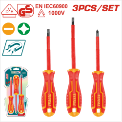 <停產> TOTAL 絕緣電工螺絲起子套/3pcs (THTIS036)