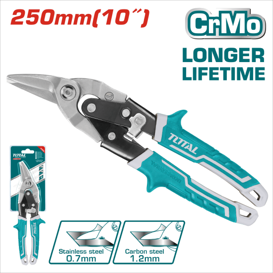 <補貨中>TOTAL 強力鐵皮剪 10吋右剪 (THTJ533106)