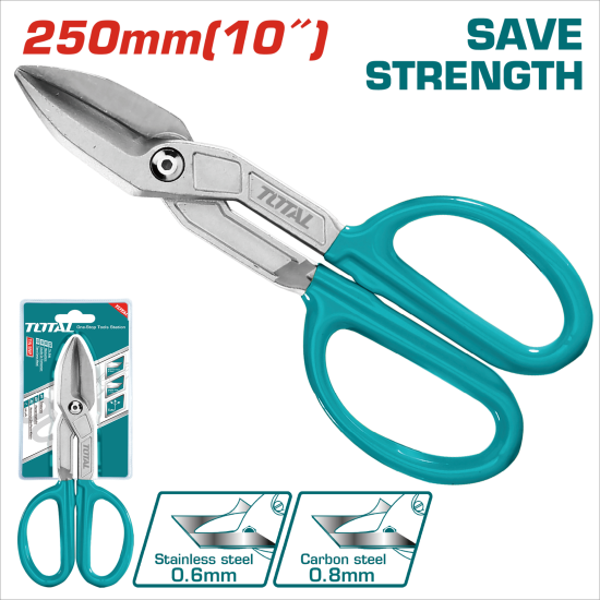 TOTAL 強力鐵皮剪 10吋直剪 (THTJ534101)