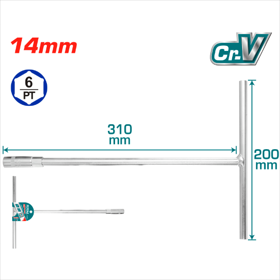 TOTAL T型套筒板手 14mm (THTSW1406)